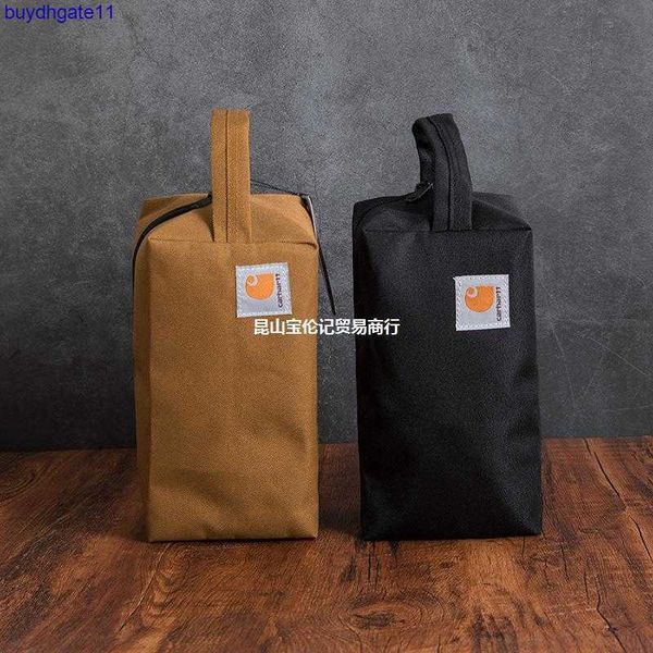 

wfps fashion luxury brand carthart accessories wash bag canvas personalized men's and women's work style handheld travel storage, Silver