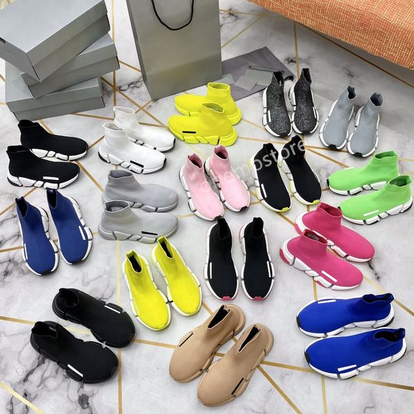 

designer luxury speed 1.0 2.0 sock shoes outdoor shoes men women graffiti white black red beige neon yellow mens socks speedy runner trainer