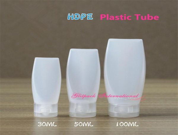 

50pcspack hdpe 30ml 50ml 100ml frosted cosmetic packaging tube squeeze soft plastic bottles cosmetic tubes w snap cap2309273