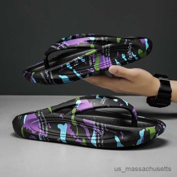 

slipper 2023 trend new summer men slippers outdoor fashion men' flip flops indoor sandals flat thick platform beach slippers r230816, Black;grey