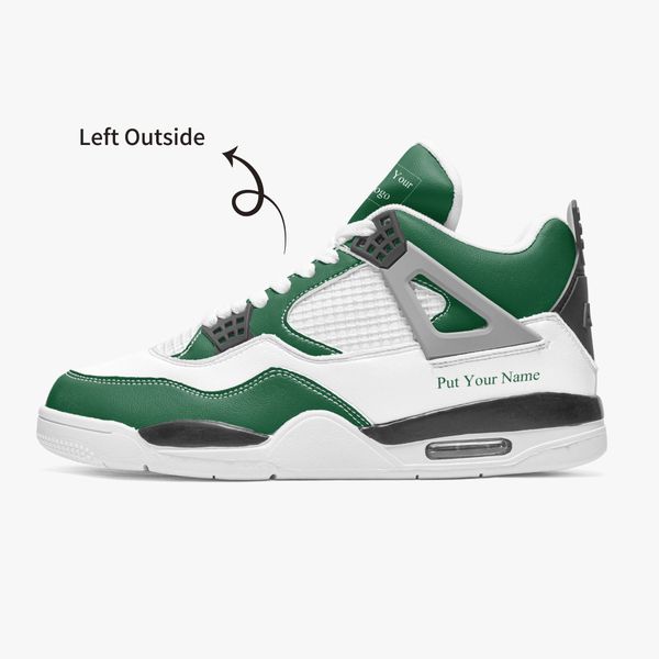 

diy custom basketball shoes mens and womens classic white green breathable cool trainers outdoor sports 36-46
