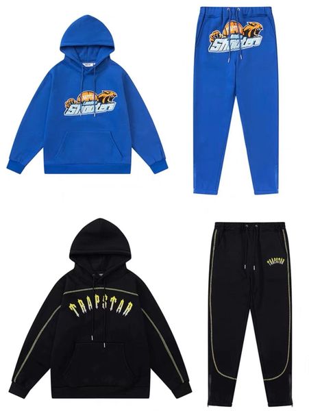 

designer men's hoodie set gradient embroidered padded hoodie sweatshirt fashion street sportswear women's sportswear pants di_girl, Black