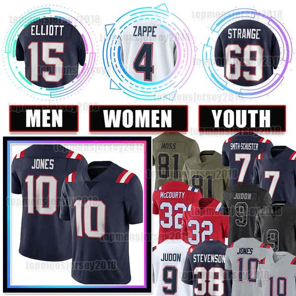 

ezekiel elliott jersey bailey zappe football tom brady mac marcus jones patriots devin mccourty kyle dugger jalen mills donta hightower tedy, Black;red