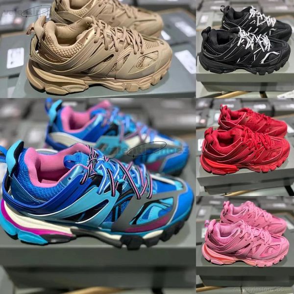 

designers casual shoes track 3.0 sneakers womens mens trainers paris triple white black pink grey beige orange blue platform tracks 3 18ss s