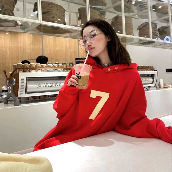 

ess hoodie 2023 autumn new essentials sweater 7-line hoodie high street american fashion brand for men and women couples, Black