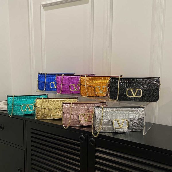 

designers bags small bag women temperament crocodile pattern shoulder underarm bag bright face fashion crossbody bag qem1