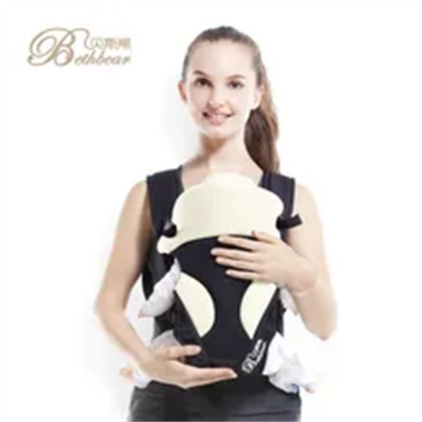 

0-24 m baby carrier infant sling backpack carrier front carry 4 in 1 popular baby carrier wrap breathable baby kangaroo pouch a2, Black