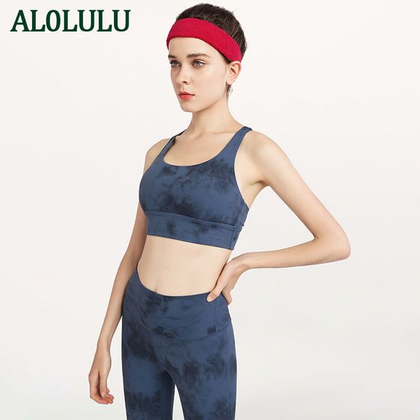 

al0lulu yoga women's gym breathable sports bra outdoor sports tube fitness running workout underwear fashion sexy
