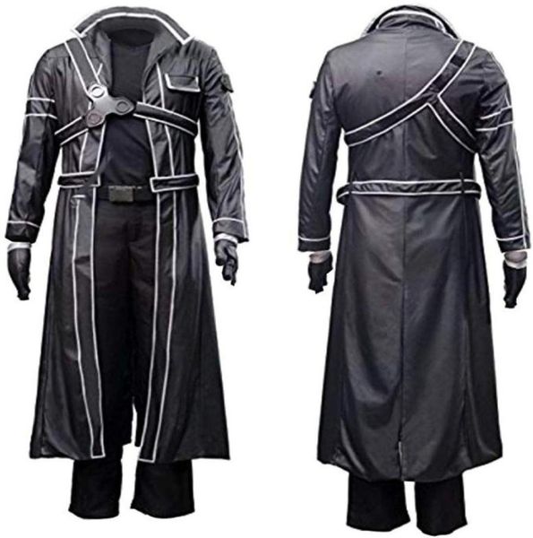 

anime men039s sword art online kirito cosplay costume battle suit black26822258649557, Black