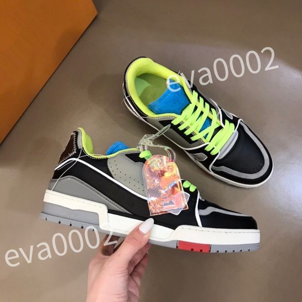 

2023 new designer men causal shoes fashion woman leather lace up platform sole sneakers white black mens womens size 39-44 rd1012