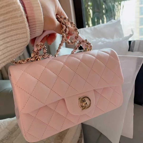 

10a shoulder bag tote designer bag pink chain crossbody bag leather cc purse handbag women messenger lambskin purse wallet luxury classic fl