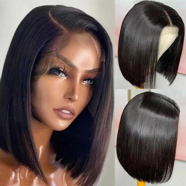 

vietnamese bone straight bob human hair wigs 230816, Black