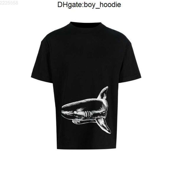 

nq20 men's t shirts designer fashion clothing pa tees tshirts palmes angels new shark print short sleeve t shirt for men women luxury c, White;black