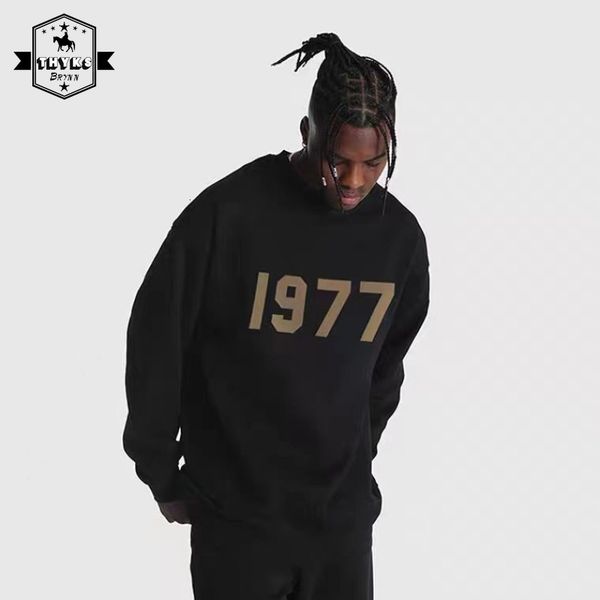 

men's hoodies sweatshirts harajuku round neck sweater men casual loose spring autumn pullover couple street hip hop hoodie fashion stre, Black