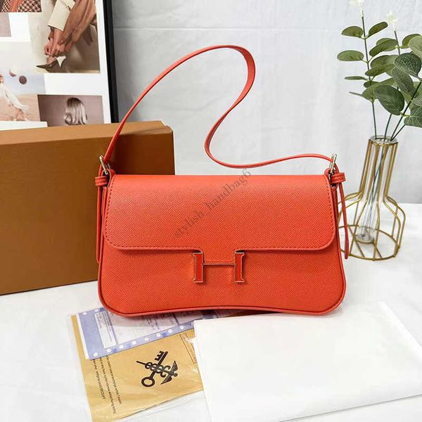 

crossbody fashion designer bag luxury shoulder bag women's shoulder bag classic lychee print alphabet flip tote purse