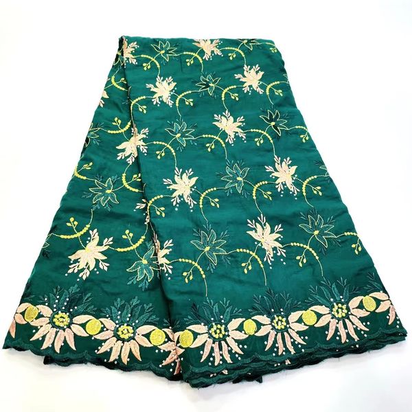 

5 yards rhinestones cotton cloth nigerian ladies swiss voile lace fabric evening party gown textile apparel african women dinner dress new a, Black;white