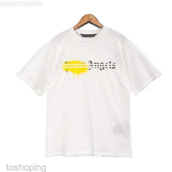 

o52t men's t shirts designer of luxury t shirt brand palms angels angel t shirt pa clothing spray letter short sleeve spring summer tid, White;black
