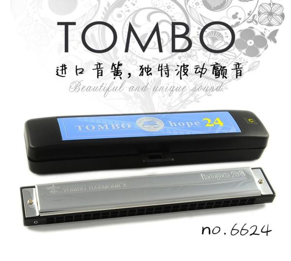 

japan tombo harmonica 6624 high level play for beginner children polyphonic c tune 24 hole harmonica7719941