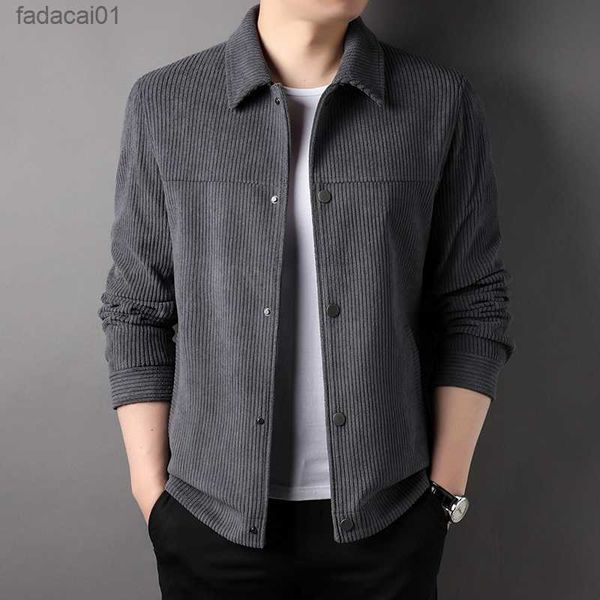 

men's down parkas 2023 autumn/winter men's jacket men's casual classic corduroy korean fashion jacket z230816, Black