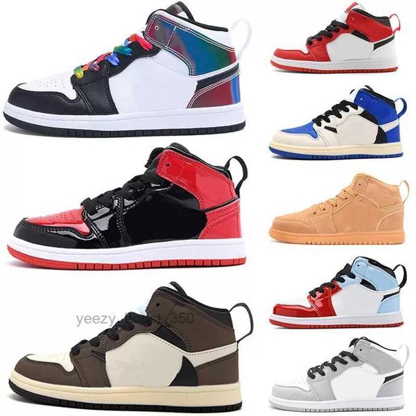 

children boys and girls 1s outdoor sports shoes blue black white red high casual tennis shoes size 26-37 running shoes for kids
