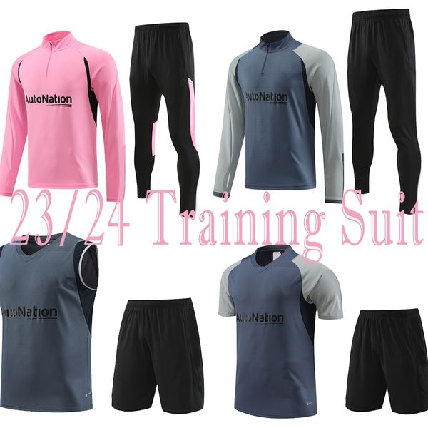 

2023 2024 miamis tracksuit soccer jerseys long sleeve training suit matuidi campana yedlin mls messies 23 24 football men fans version adult, Black