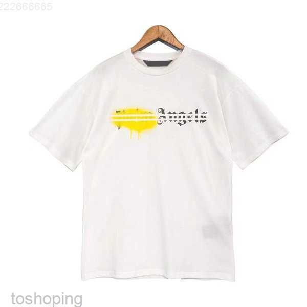 

ix8b designer of luxury t shirt brand palms angels angel t shirt pa clothing spray letter short sleeve spring summer tide men and women tee, White;black