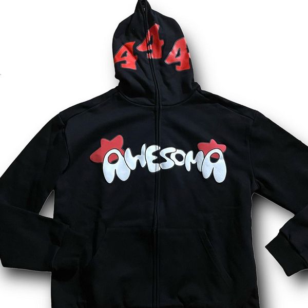 

women's hoodies sweatshirts hoodie gothic 444 letter print length cardigan sweatshirt warm style long sleeves women hooded y2k casual f, Black