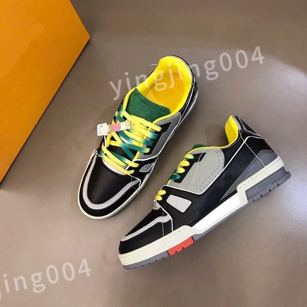 

2023 luxurys designer brand men women casual shoes track white black sneakers gomma leather trainer printed platform running shoes size 39-4