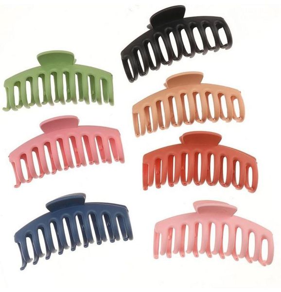 

banana thick hair claw clips anti slip plastic hair claw clips strong hold ponytail clips1467591, Golden;silver