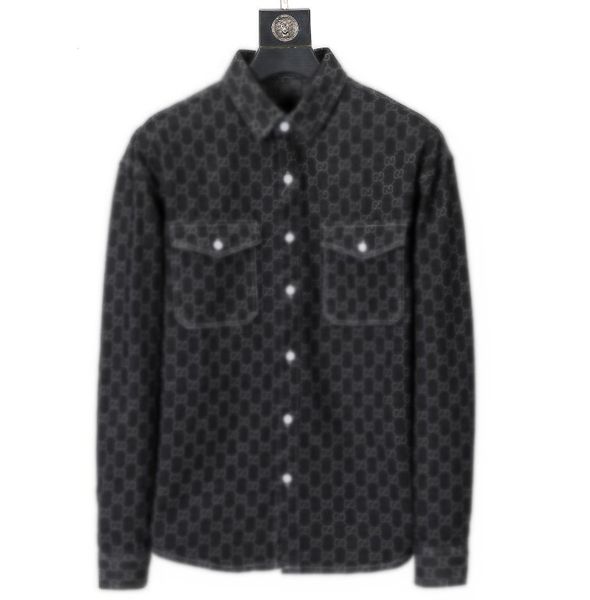 

new men's shirts jackets casual fashion brandggs designer jacket denim shirt lovers coat, Black;brown