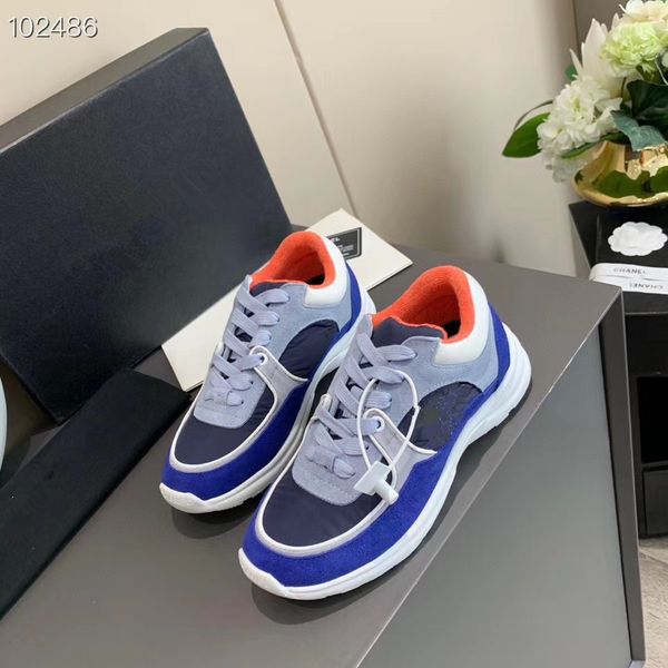 

designer luxury womens mens outdoors casual shoes sneaker lighted leather trainer nylon printed platform sneakers men light 0816, Black