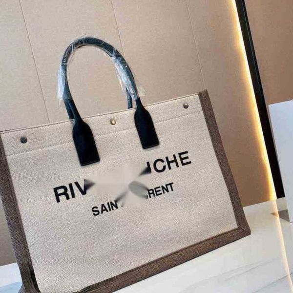 

rive bag shopping bags hands capacity designer gauche women outlet yssbag cowhide canvas large travel for men and women size l364