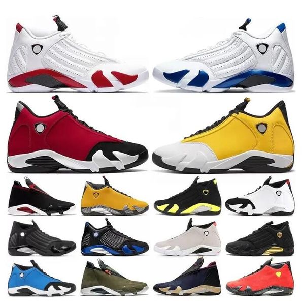 

jumpman 14 basketball shoes 14s ginger candy cane winterized gym red blue desert sand defining moments hyper royal mens sports sneakers 36-4