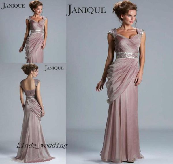 

2019 janquie evening dress backless long chiffon party prom gown mother of bride dress3709784, Black;red