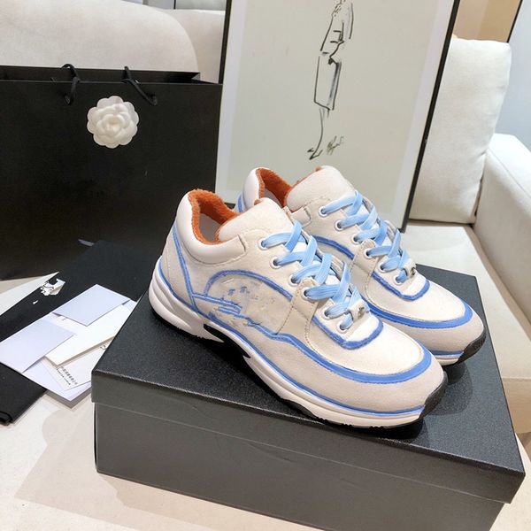 

2023 new designer trainer sneaker virgil casual shoes calfskin leather black white green red blue leather overlays platform 0816