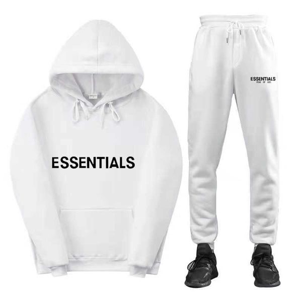 

ess hoodie essentials feel of god men's and women's hoodie two-piece set of double thread high street new autumn and winter sweate, Gray