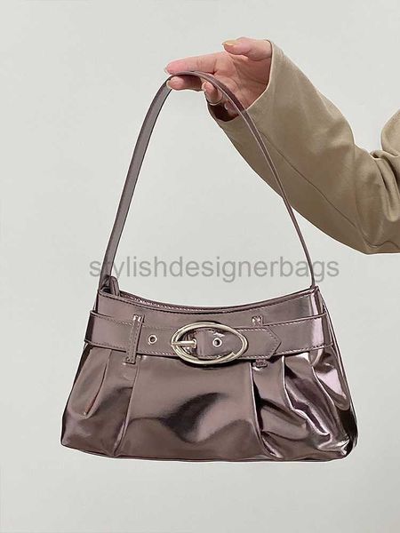 

shoulder bags 2023 niche new women's bag silver personalized pleated single shoulder underarm bag y2k spicy girl versatile commuting ha