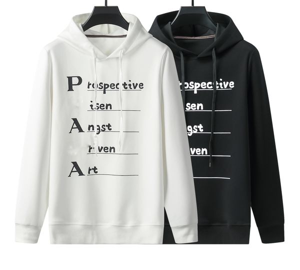 

homme hooded sweatshirts mens women designer hoodies mens clothing high street print hoodies pullover winter sweatshirts 01, Black