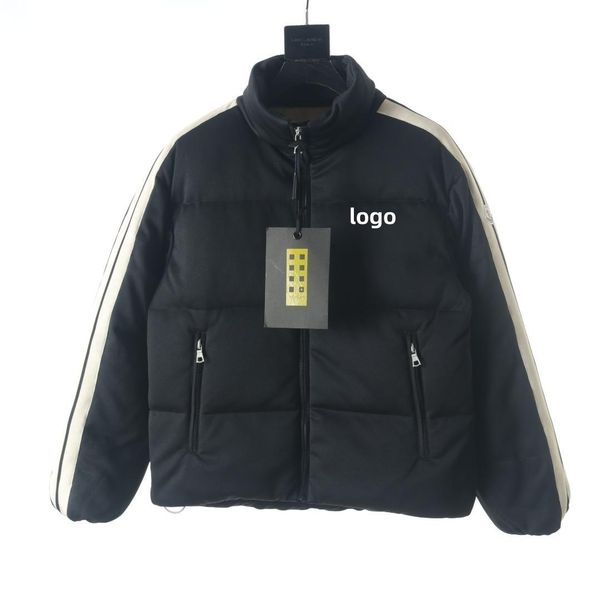 

winter thickened warm loose down jacket standing collar warm cotton-padded coat men187, Black