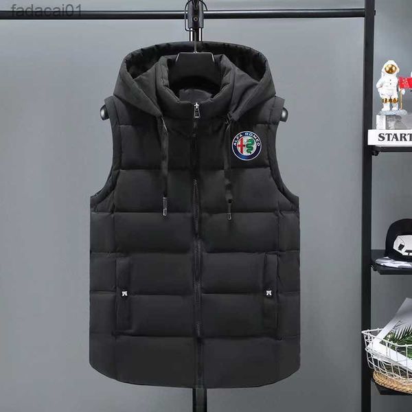 

men's down parkas men's swimwear men's sleeveless thick jacket plus size high-quality casual fashion autumn winter jacket z23, Black