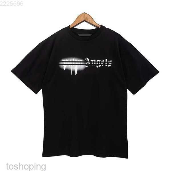 

lhro men's t shirts designer of luxury t shirt brand palms angels angel t shirt pa clothing spray letter short sleeve spring summer tid, White;black