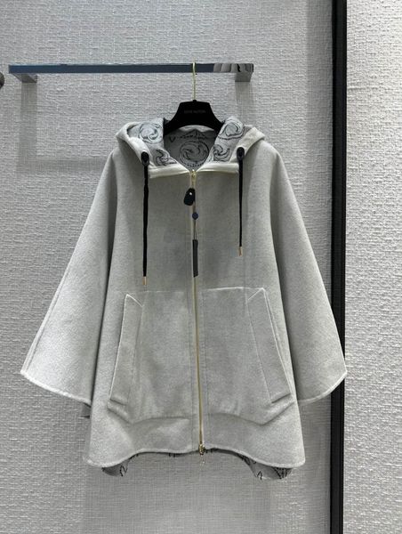 

designer 2023 women's jackets winter women's letter pattern zip up hooded jackets fashion wide long sleeve warm pocket overcoat, Black;brown