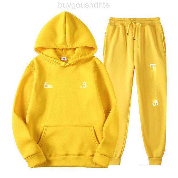 

ess hoodie designer and sweatpants suit for men and women fleece casual sweatshirt korean fashion autumn and winter 2023 new 11fg, Gray