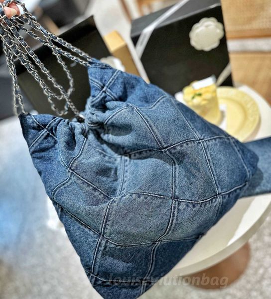 

designer bag 22 shopping bag denim bags 2023 high designer brand luxury fashion shoulder handbags quality women cowboy bag wallet metallic t