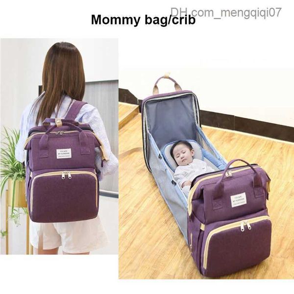 

diaper bags new folding mom's bag lightweight folding baby bed large capacity baby backpack mom baby diaper bag z230816