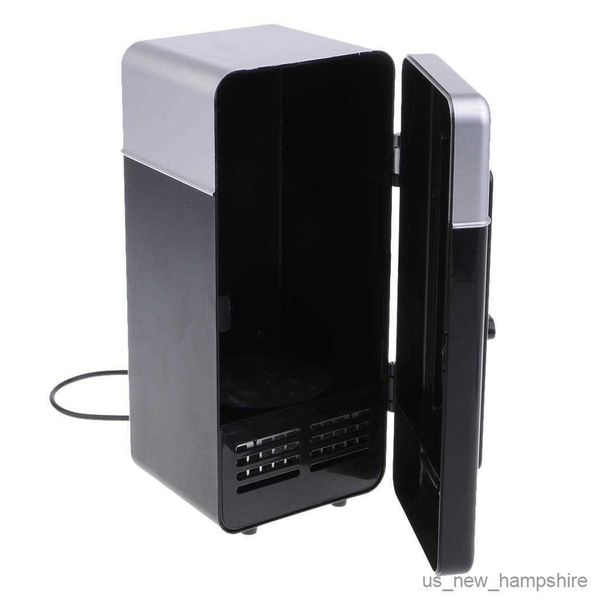 

portable car mini fridge 5v heat and cool usb refrigerator led light black r230816