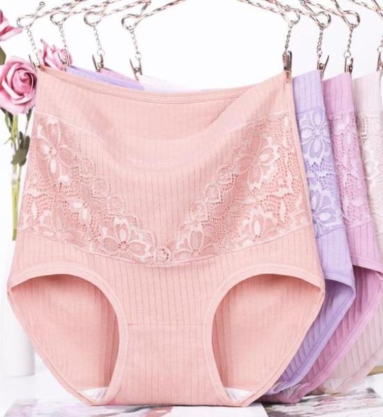 

xl6xl plus size striped panties winter cotton briefs lace underpants women039s lingerie antibacterial underwear female intimat1195243, Black;pink