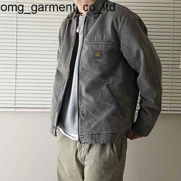 

2023 men's jackets work clothes fashion brand carhart canvas washable detroit jacket american style workwear label mens womens jacket, Black;brown