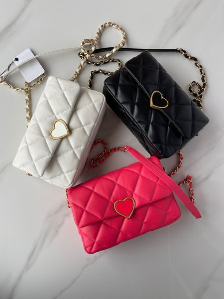 

10a super original quality 21cm sheepskin heart shaped buckle chain shoulder bag fashion real leather women handbags ladies tote luxurys des