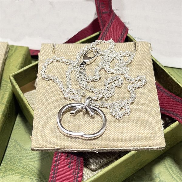 

classics brand pendant necklace ggity double letter g logo woman jewelry designer men 925 silver gold long necklaces 78